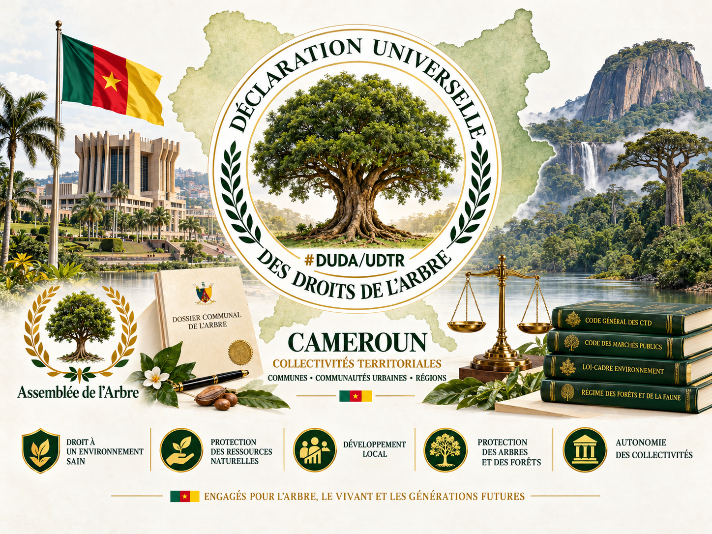 Illustration de l’adoption de la Déclaration universelle des droits de l’Arbre par les collectivités territoriales du Cameroun