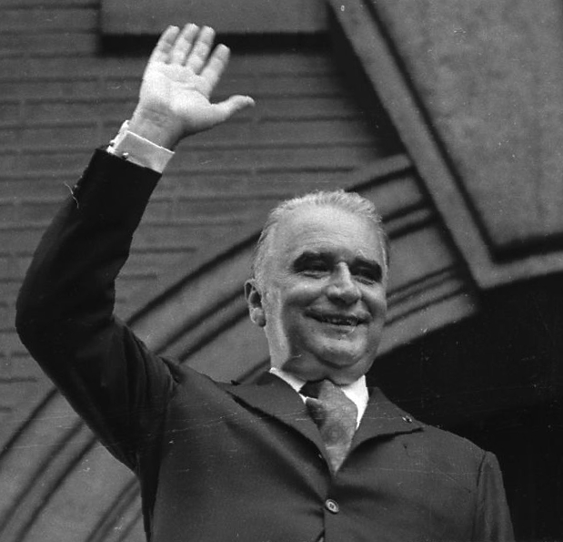 Portrait de Georges Pompidou lors d’un déplacement à Toulouse en 1971.