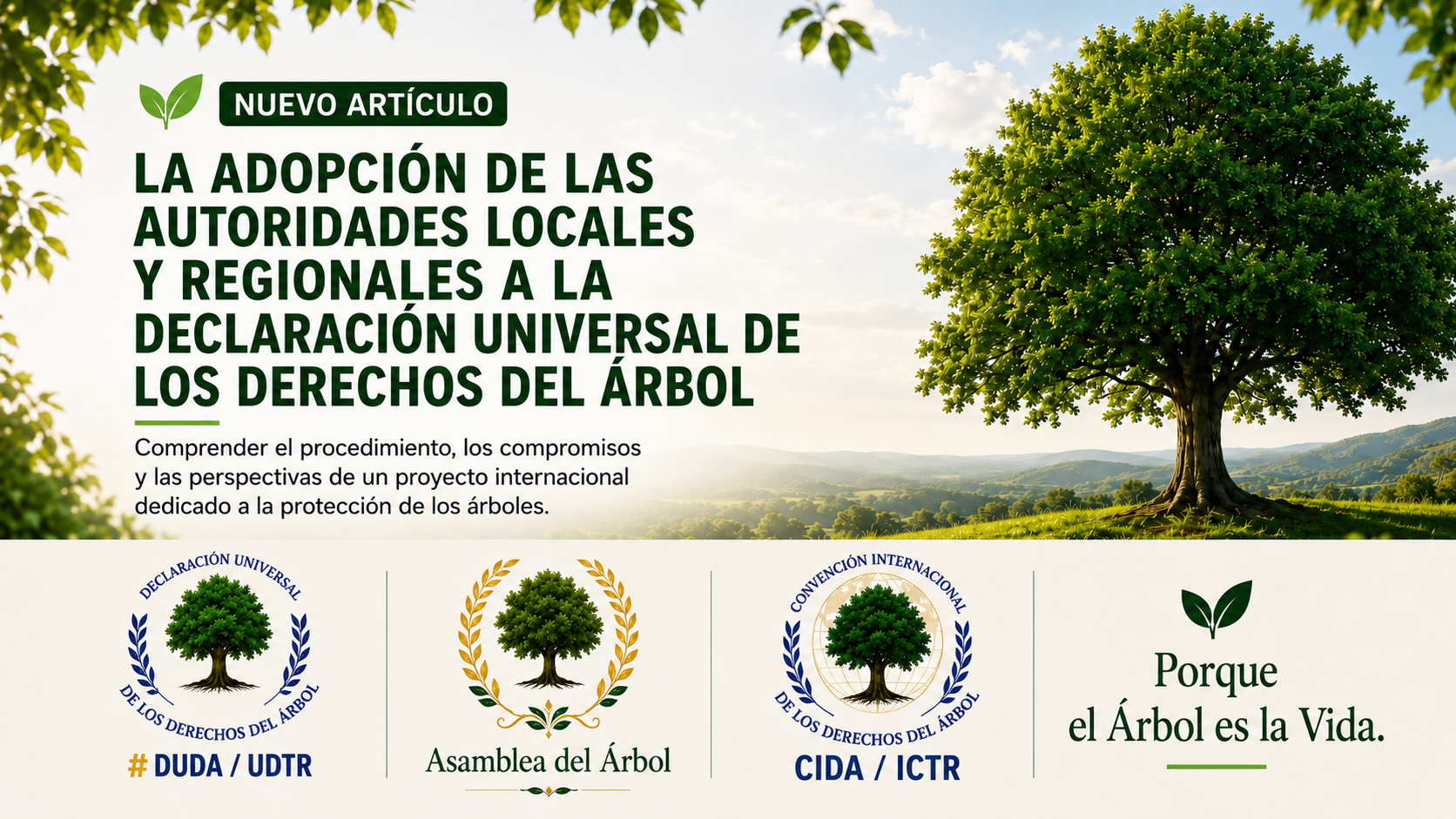 Adopción de la Declaración Universal de los Derechos del Árbol por las autoridades locales y regionales