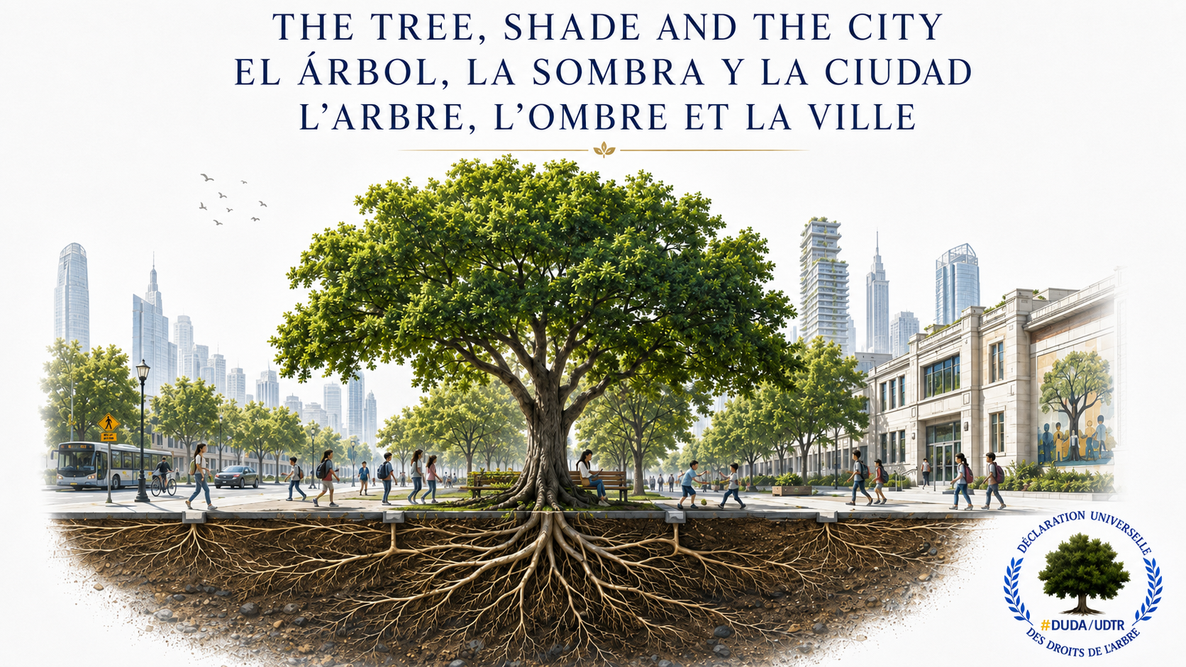 L’Arbre, l’ombre et la ville — The Tree, Shade and the City — El Árbol, la Sombra y la Ciudad