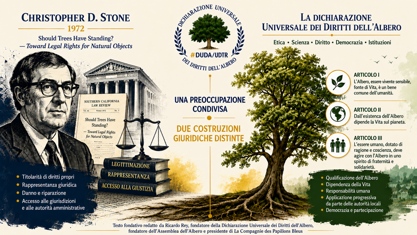 Christopher D. Stone e la Dichiarazione Universale dei Diritti dell’Albero: una preoccupazione condivisa, due costruzioni giuridiche distinte