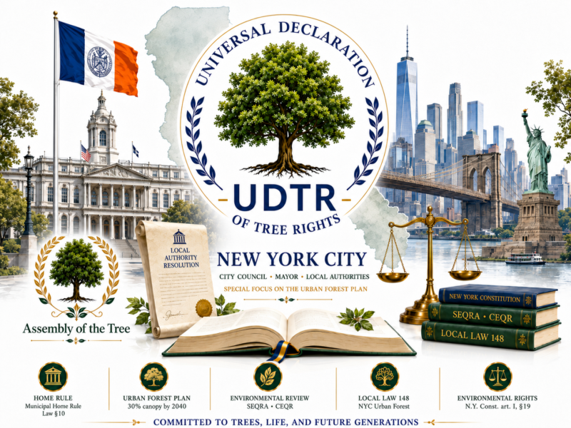 New York City, Urban Forest Plan and the Universal Declaration of Tree Rights